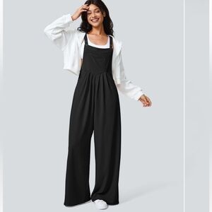 HALARA Black Jumpsuit with White Jacket